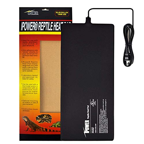 iPower 8 by 18-Inch Reptile Heat Mat Under Tank Heater Terrarium Heating Pad Ideal for Spider Snake Tarantula Hermit Crab Turtle