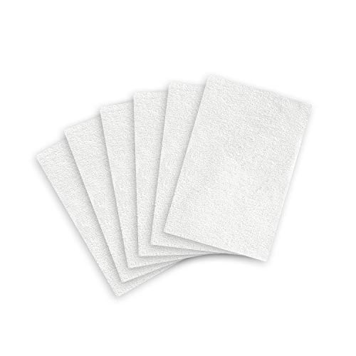 LIGHT 'N' EASY S3101 Original 6 Pack Cleaning 7618ANB/7618ANW/S3101/7326 Steam Cleaner Microfiber Washable Floor Mop Replacement Pads,White