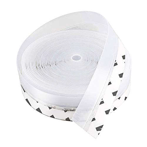 Silicone Seal Strip,8M/26ft Door Strip Bottom for Doors Silicone Sealing Sticker Adhesive for Doors and Windows Gaps of Anti-Collision Silicone (25MM, Transparent)
