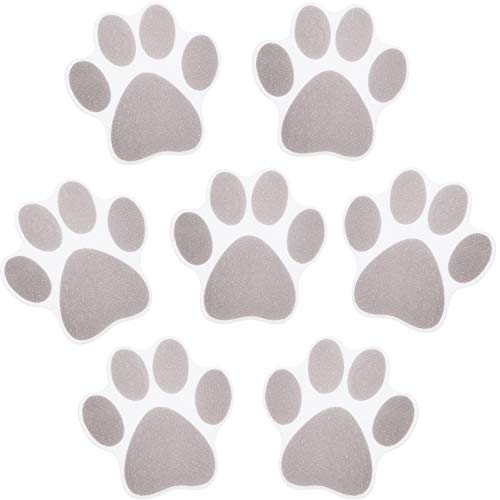 20 Pieces Non-slip Bathtub Stickers Adhesive Paw Print Bath Treads Non Slip Traction to Tubs Bathtub Stickers Adhesive Decals Anti-slip Appliques for Bath Tub Showers, Pools, Boats, Stairs (Gray)