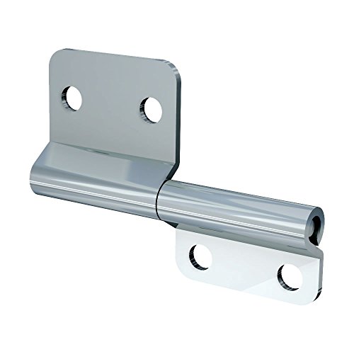 TCH Hardware 10 Pack Steel Small Slip Joint Flag Hinge - Lift Off Left Handed Zinc Plated Lid Door