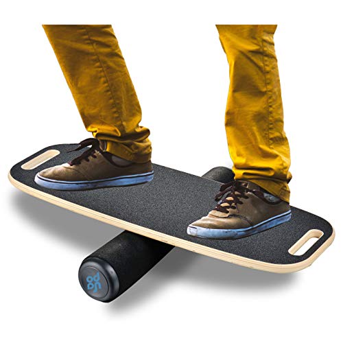 Bona Balance Board Trainer for Fun, Challenging Fitness and Sports Training, Comes with 29.1' X 10.8' Non-Slip Deck, 3.9' Roller