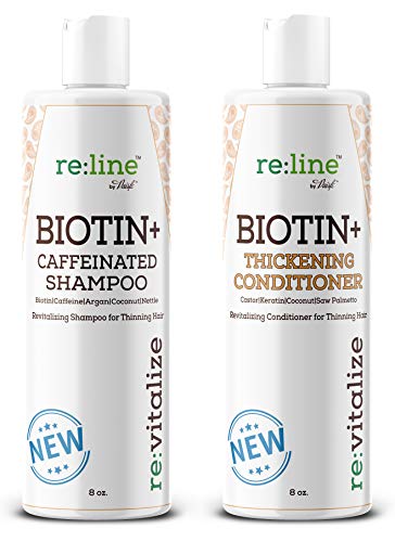 Biotin Shampoo and Conditioner for Hair growth Men Women Hair loss treatment - Caffeine Shampoo with Biotin for hair growth - Volume Shampoo Conditioner for Fine hair Thickening shampoo DHT blocker