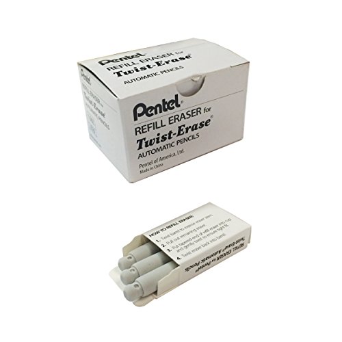 Pentel Refill Erasers For Pentel Twist-Erase Series Pencils - 36 Count (E10)