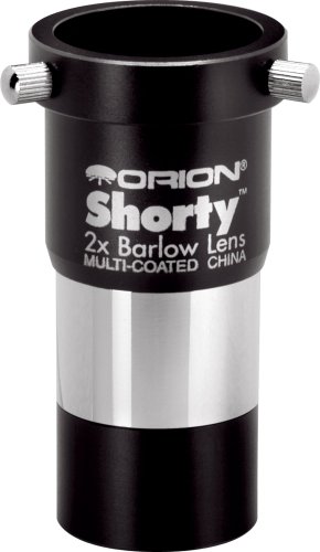 Orion 08711 Shorty 1.25-Inch 2x Barlow Lens (Black), Single
