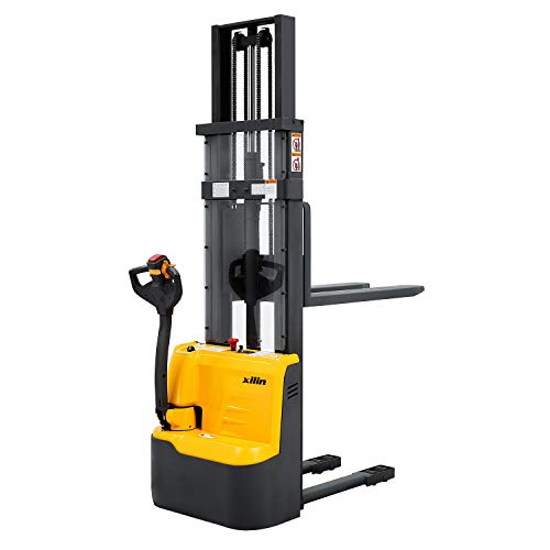 Xilin Full Electric Powered Walkie Stacker Material Lift 118' Lifting Height 2200lbs Capacity Mini Type