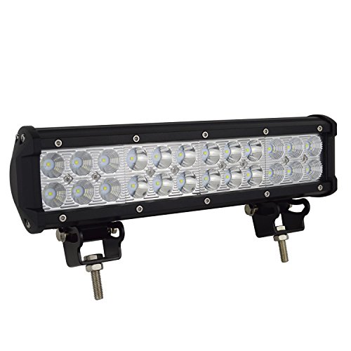 AUXTINGS 12 inch 72W Led Work Light Bar Spot Flood Combo Off Road Lamp Lights Lighting for Jeep Off Road Van Camper Wagon ATV AWD SUV 4WD 4x4 Pickup Van with Mounting Bracket