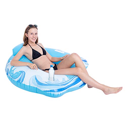 JOYIN Inflatable Pool Lounge, Pool Float for Swimming Pool Party Decorations, Inflated Size 44” x 42”