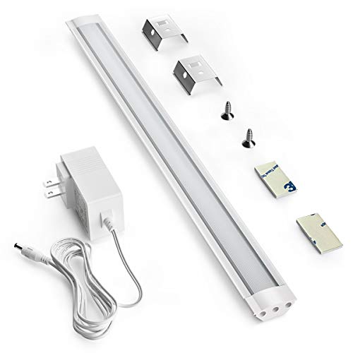 LED Under Cabinet Lighting, Under Counter Lighting with 33 LEDs and Touch Activated Plug-in LED Light Bar for Kitchen, Cupboard, Shelf, Closet (Cold Light 6000K)