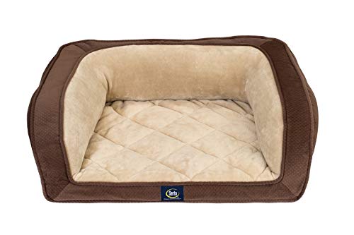 Serta Ortho Quilted Couch, Brown, Small