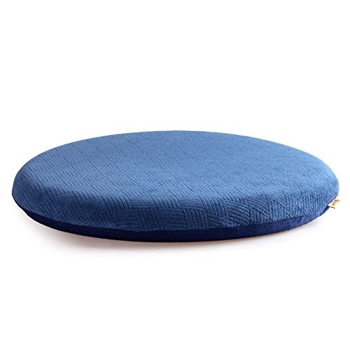 Sigmat Memory Foam Seat Cushion Anti-Slip Soft Round Stool Cushion Chair Pad 16 Inch Navy Blue