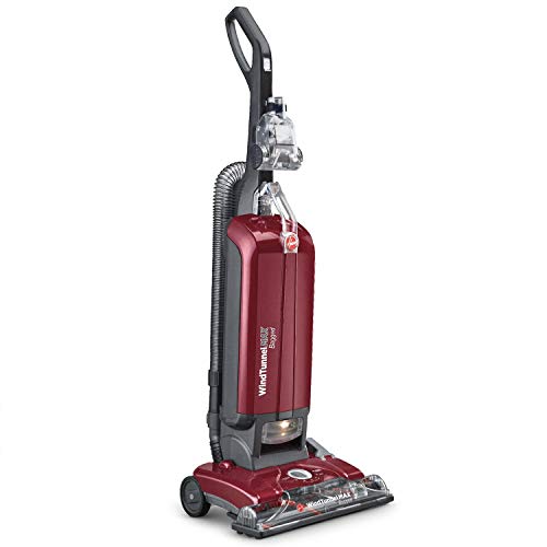 Hoover UH30600 WindTunnel Max Bagged Upright Vacuum Cleaner, with HEPA Media Filtration, 30ft. Power Cord, Red