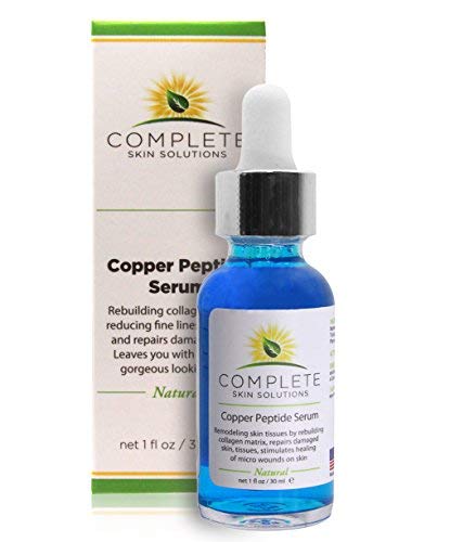 Copper Peptide Face Serum Collagen - With Anti Aging Skin Solutions Properties:1oz/30ml Anti-Wrinkle Formula For Youthful Skin-Promotes Collagen Production And Cell Rejuvenation–Heals Micro Wounds