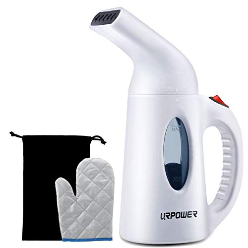 URPOWER Garment Steamer 130ml Portable 7 in 1 Handheld Fabric Steamer Fast Heat-up Powerful Garment Clothes Steamer with High Capacity for Home and Travel, Travel Pouch Included- Not for Abroad