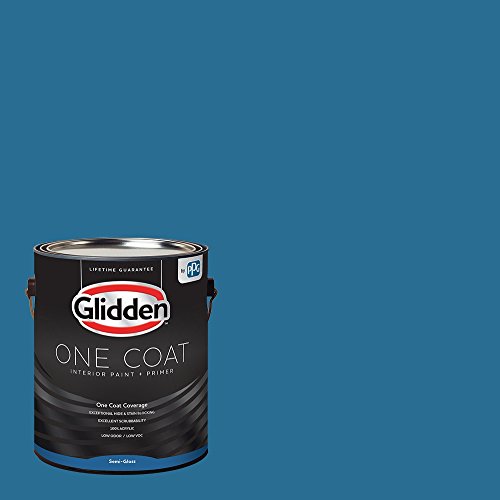 Glidden Interior Paint + Primer: Teal/Aqua Interior Paint /Blue Oasis, One Coat, Semi-Gloss, 1 Gallon