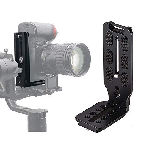 DSLR Camera L Bracket Quick Release Plate Vertical Video Shooting Universal L Bracket with 1/4 Inch Screw Arca Swiss for Manfrotto DJI Osmo Ronin Zhiyun Canon Nikon Sony DSLR Camera by WEIHE