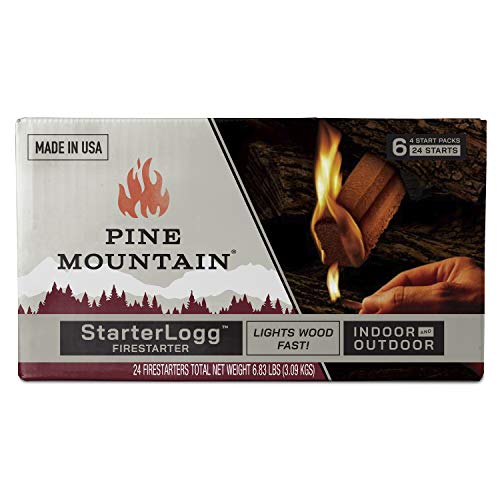 Pine Mountain StarterLogg Select-A-Size Firestarting Blocks, 24 Starts Firestarter Wood Fire Log for Campfire, Fireplace, Wood Stove, Fire Pit, Indoor & Outdoor Use