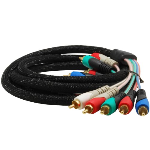 Mediabridge Component Video Cables with Audio (6 Feet) - Gold Plated RCA to RCA - Supports 1080i