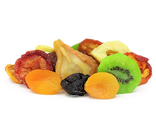 Dried Mixed Fruit with Prunes by It's Delish, 1 lb (16 oz) Bag | Snack Mix of Prunes, Apricots, Plums, Apple Rings, Nectarines, Peaches, Pears, Kiwi Slices