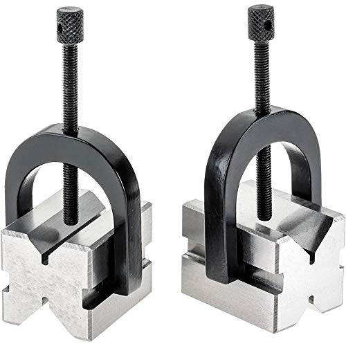 Grizzly Industrial H5608 - V-Block Pair w/Clamps 1-5/8'