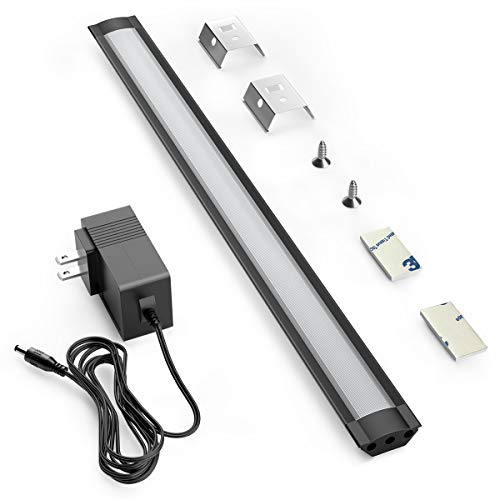 LED Under Cabinet Lighting, Under Counter Lighting with 33 LEDs and Touch Activated Plug-in LED Light Bar for Kitchen, Cupboard, Shelf, Closet (Warm Light 3000K)