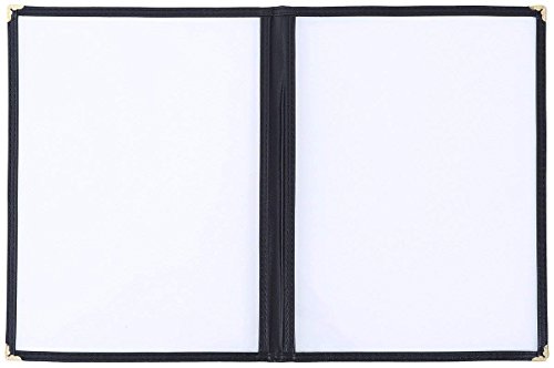 FLK Tech 10 Pack 4 View Restaurant Menu Covers/Fits 8 1/2' x 11' Paper (2 Page)