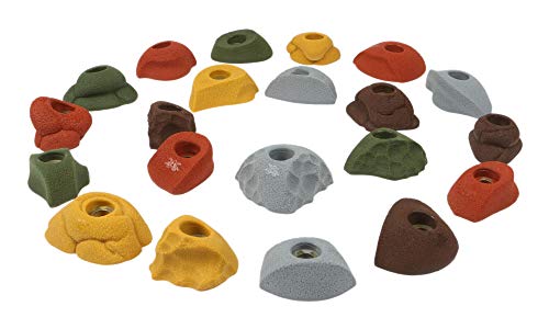 Atomik Climbing Holds 21 Classic Pack Bolt Ons | Perfect for Home or Gym Rock Climbing Walls | Assorted Earth Tones