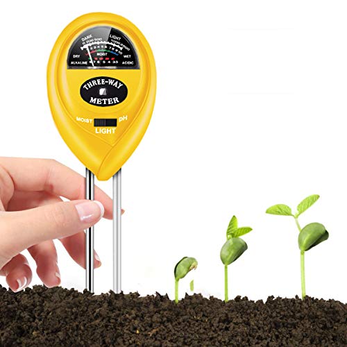 Soil Test Kit, Soil Tester for Moisture, Light & pH Meter for Plant, Vegetables, Garden, Lawn, Farm, Indoor/Outdoor Plant Care Soil Tester