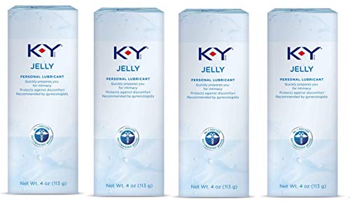 K-Y Jelly Personal Water Based Lubricant, 4 oz, 4 Bottles