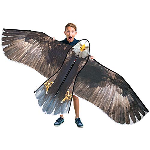 JEKOSEN 70' Bald Eagle Huge Kite for Kids and Adults Single Line String Easy to Fly for Beach Trip Park Family Outdoor Games and Activities