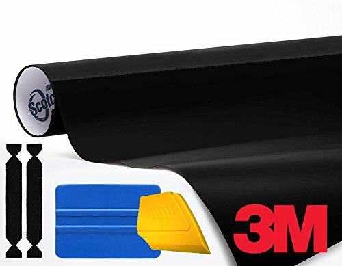3M 1080 Gloss Black Air-Release Vinyl Wrap Roll Including Toolkit (1ft x 5ft)