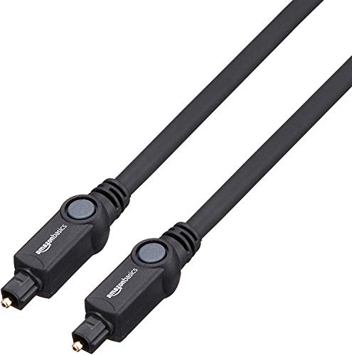 AmazonBasics Digital Optical Audio Toslink Sound Bar TV Cable - 3.3 Feet