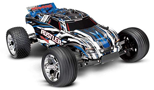 Traxxas Rustler XL-5 Stadium Remote Control RC Truck with Remote Control for Adults and Kids, 2WD, 1/10 Scale, Blue