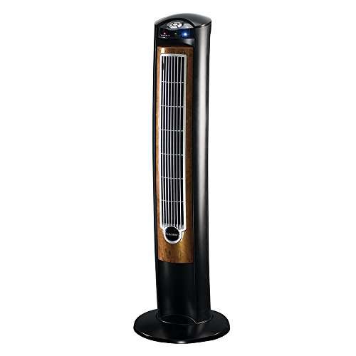 Lasko Products Portable Electric 42' Oscillating Tower Fan with Fresh Air Ionizer, Timer and Remote Control for Indoor, Bedroom and Home Office Use, Blackwood T42950