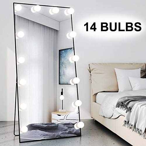 Chende 16.4ft Hollywood LED Vanity Lights Kit for Mirror with 14 Dimmable Bulbs, Lighting Fixture Strip for Makeup Vanity Table Set in Bedroom, Dressing Room, Mirror Not Included (14 Bulbs)