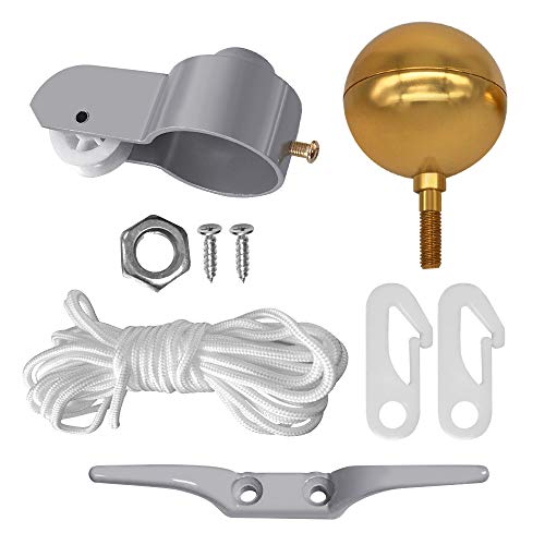 Boshen Flagpole Repair Parts Kit Universal for 20ft-25ft Courtyard National Flagpole