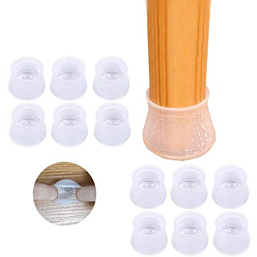 36 PCS Furniture Silicone Protection Cover|Round&Square Chair Leg Floor Protectors|Elastic Silicone Chair Leg Caps with Anti-Slip Bottom| Prevent Scratches and Noise Without Leaving Traces