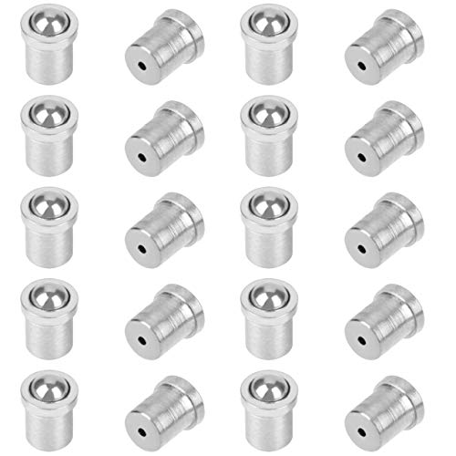 20Pcs Ball Plunger, 304 Stainless Steel Positioning Bead Screw Ball Point Spring Plunger (φ 3x4)
