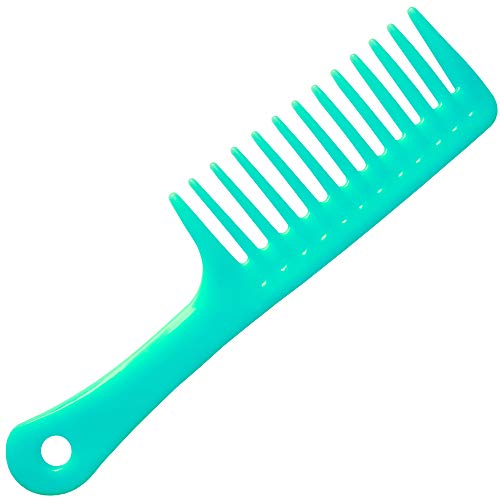 Wide Tooth Comb for Curly Hair,Long Hair,Wet Hair,Detangling Comb Large(cyan)