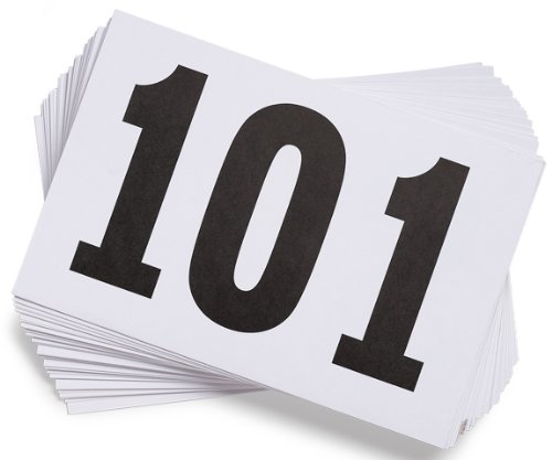 Gill Athletics Competitor's Number Paper Tags (Set of 100), 401-500