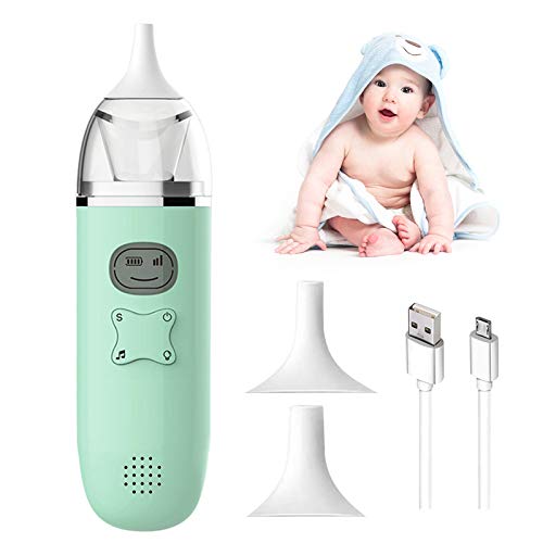 Baby Nasal Aspirator, 2020 Upgraded Electric Nose Cleaner with 2 Silicone Tips 3 Suction Levels and Wonderful Music, USB Charging Mucus Remover Snot Sucker for Newborns Infant Toddlers Kids Adult