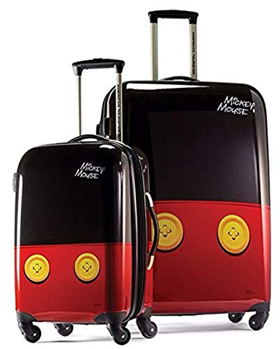 American Tourister Disney Hardside Luggage with Spinner Wheels, Mickey Mouse Pants, 2-Piece Set (21/28)