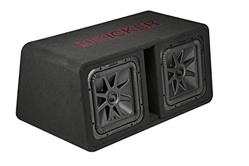 KICKER 45DL7R122 Dual 12' L7R 2-Ohm Loaded Vented Enclosure - 1200 Watts RMS