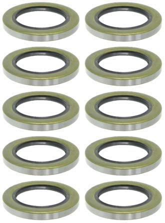 5 Pairs of Double Lip Grease Seals for Trailer Axle Wheel Hub Assemblies, Inner Diameter (I.D.) : 1.70', Outer Diameter (O.D.): 2.563', Width: 0.500'; DL-172-03 (10 Included)