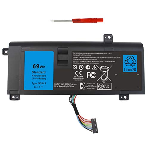 Shareway 6-Cell Replacemnet Laptop Battery for Dell Alienware 14 A14 M14X R3 R4 14D-1528 ALW14D-5728 ALW14D-5528 G05YJ 0G05YJ [11.1V 69Wh]