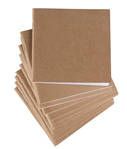 Mini Kraft Journal Notebooks for Students and Travel (4.1 x 4.2 in, 48 Pack)