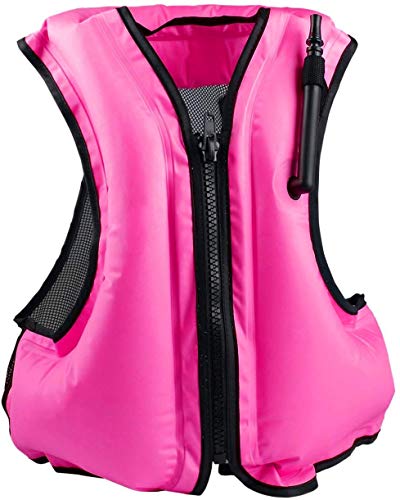 Rrtizan Inflatable Life Jacket Adult Swimming Vest for Snorkeling Suitable for 80-220 lbs