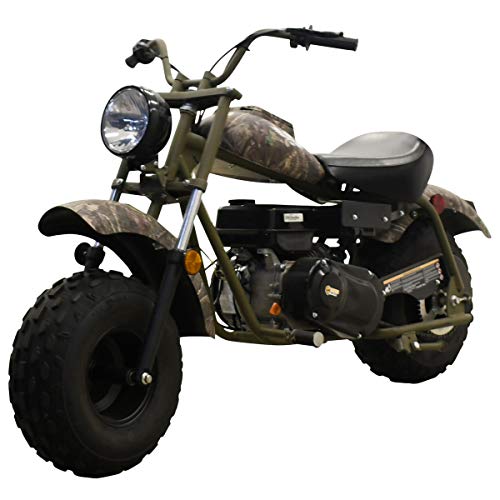 Massimo Motor Warrior200 196CC Engine Super Size Mini Moto Trail Bike MX Street for Kids and Adults Wide Tires Motorcycle Powersport CARB Approved (Camo)
