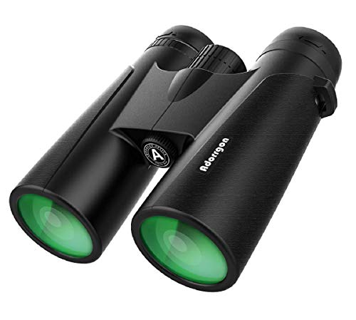 12x42 Powerful Binoculars with Clear Weak Light Vision - Lightweight (1.1 lbs.) Binoculars for Birds Watching Hunting Sports - Large Eyepiece Binoculars for Adults with BAK4 FMC Lens
