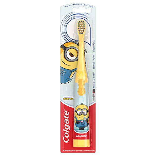 Colgate Kids Battery Powered Toothbrush, Minions - Extra Soft Bristles